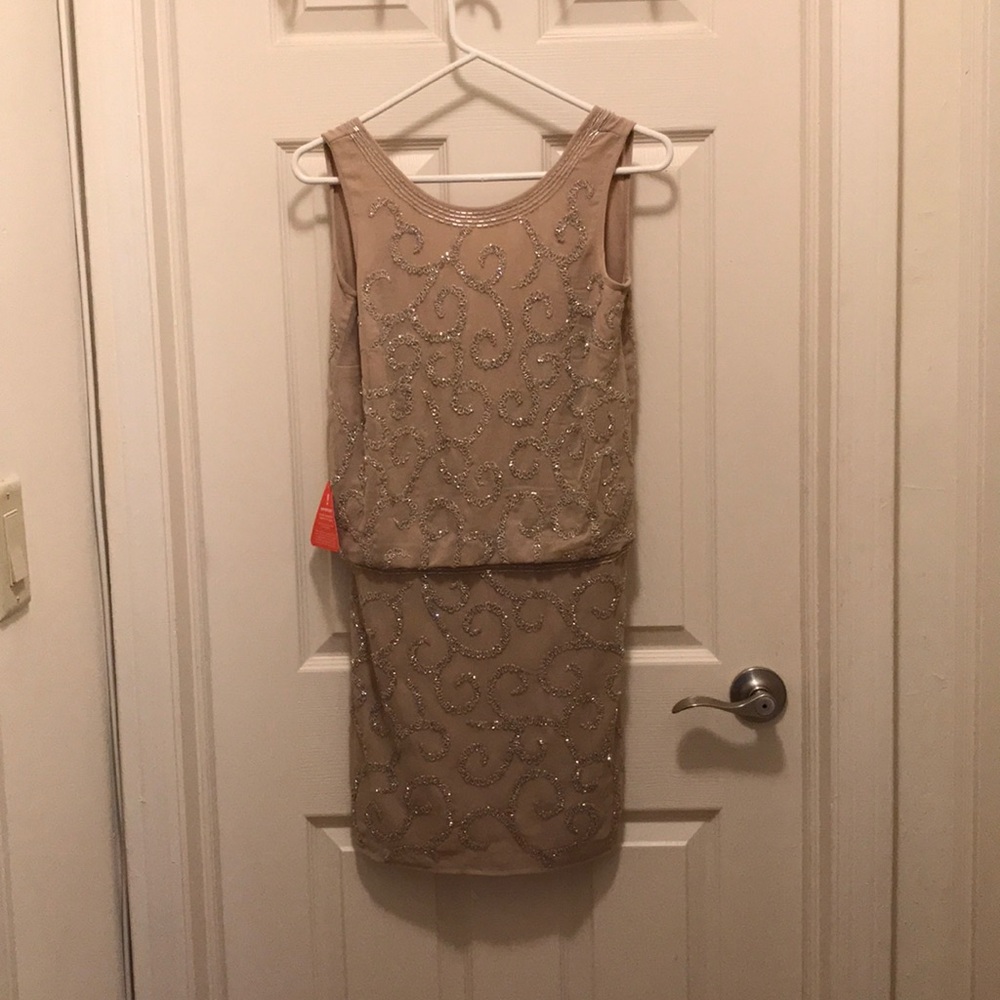NWT - Beige Flapper Style Dress